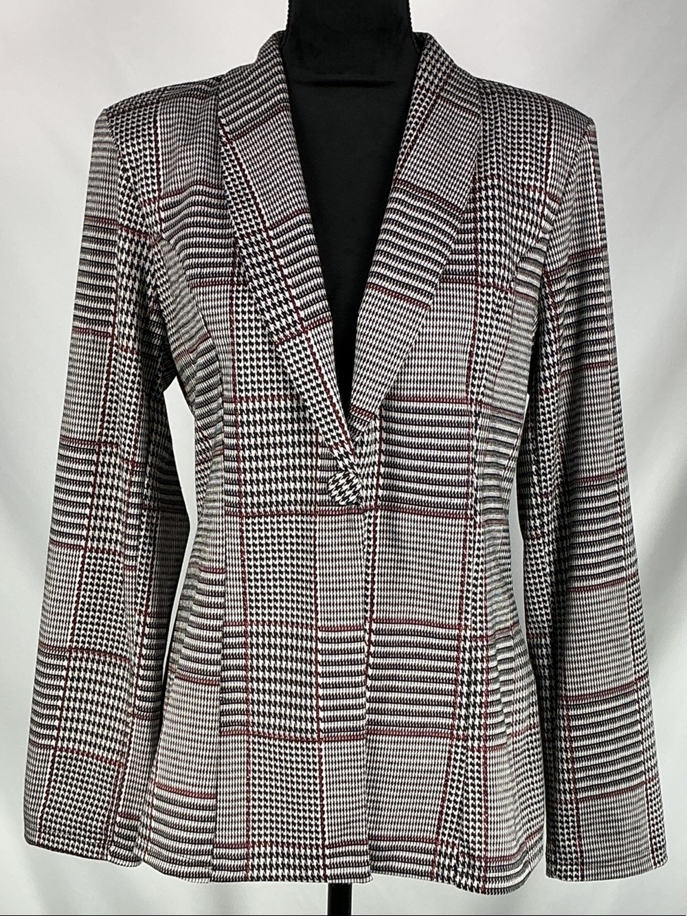 Fashion Nova NWT Always About The Hustle Glen Plaid Blazer Jacket Windowpane M